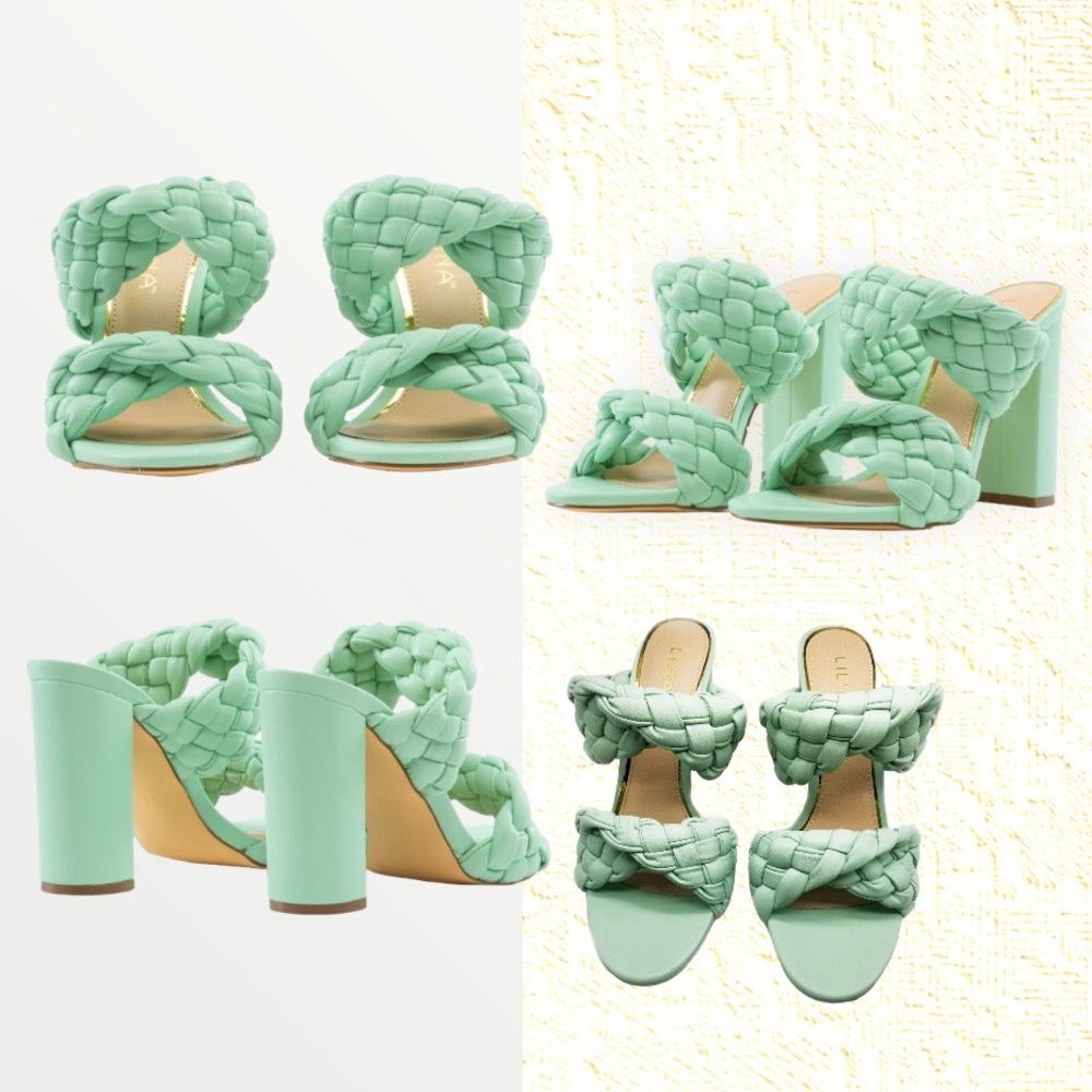 Liliana Ryant Twisted Vacation Resort Party Vibrant Mint Open Toe Concert Heels